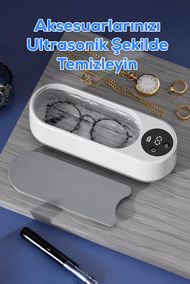 Ultrasonik Temizleyici - Mücevher, Gözlük ve Küçük Eşyalar için Güçlü Temizlik